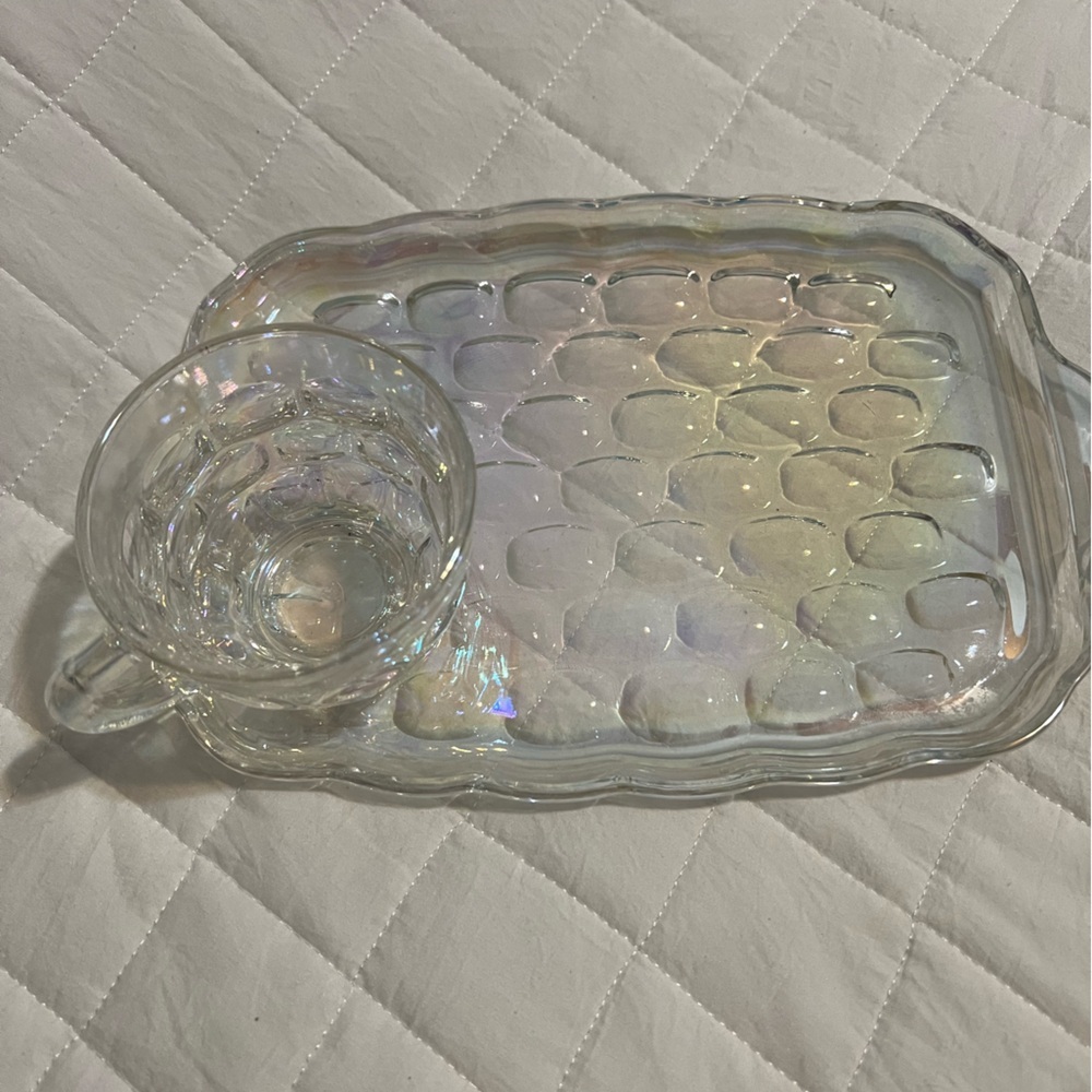 Vintage Federal Glass Serving Set Yorktown